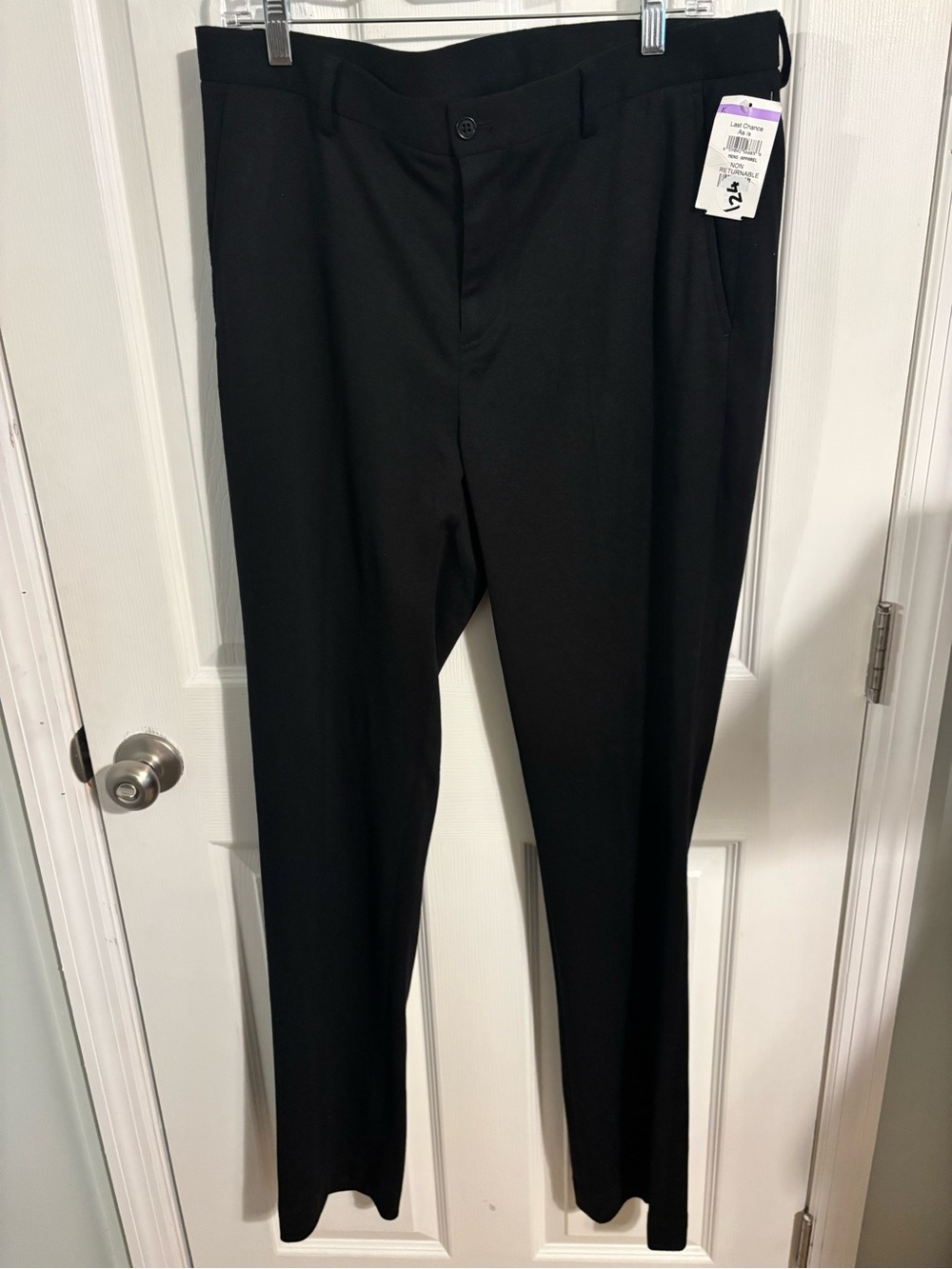 😍Zanetti “ZNT18” Men's Black Dress Pants - Classic Fit Size 37x32